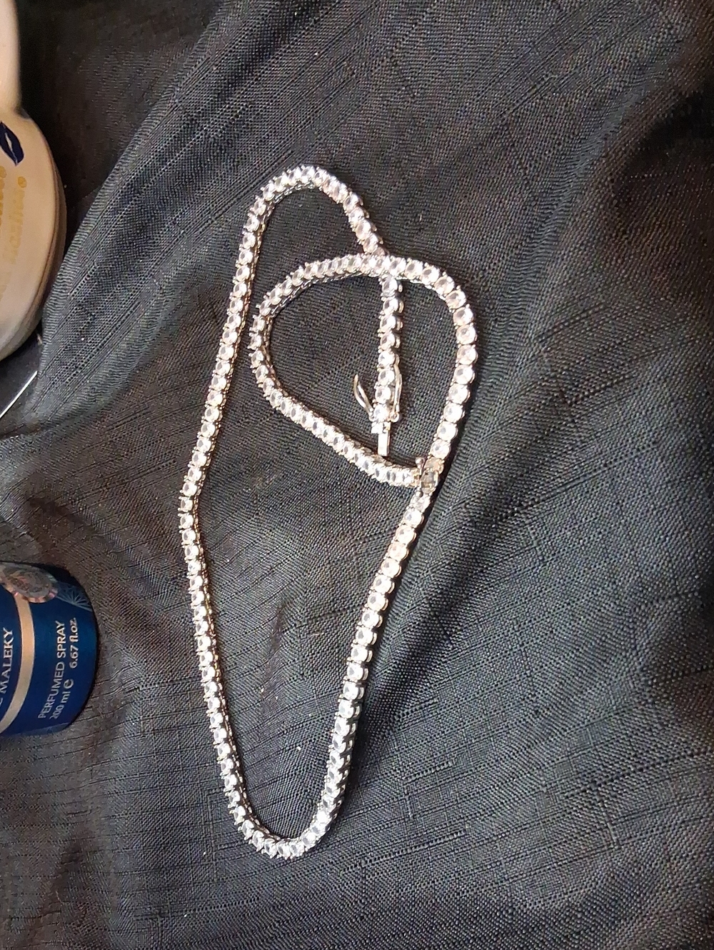 Sparkling Silver Tone Crystal Tennis Necklace - Elegant Shine